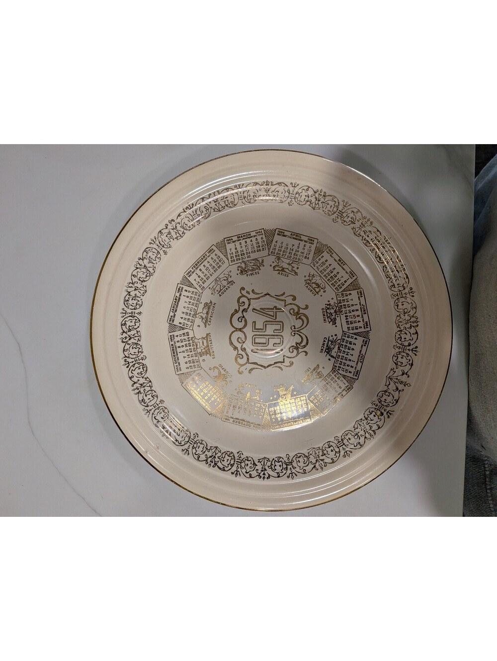 Vintage 1954 Fiesta Calendar Plate - Homer Laughlin USA
